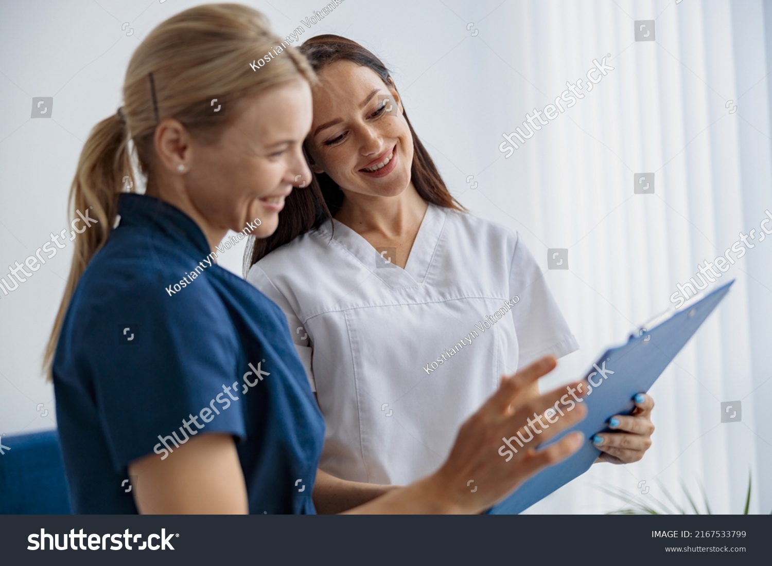 Doctor Nurse Solve Work Issues Standing Stock Photo 2167533799 ...