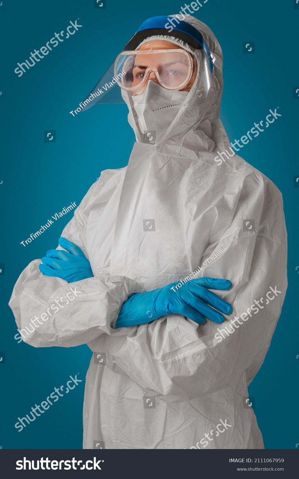 Doctor Nurse Ppe Suit Personal Protective Stock Photo 2111067959 ...