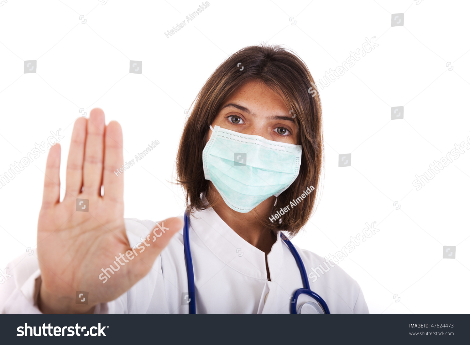 Doctor Warning You Stop Isolated On Stock Photo 47624473 - Shutterstock