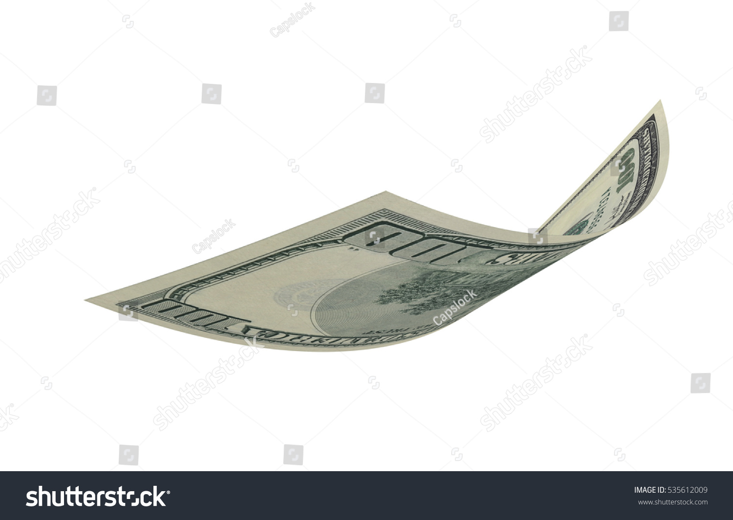 Dollar Paper Money American Banknote Flying Stock Illustration ...