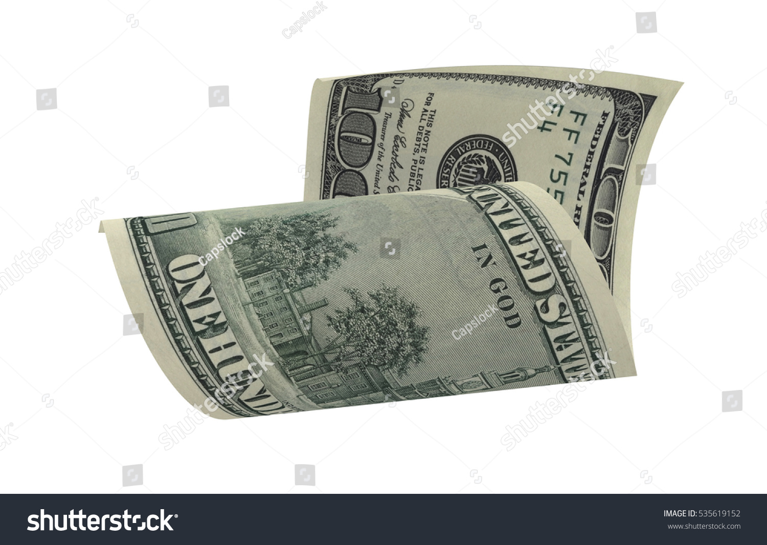 Dollar Paper Money American Banknote Flying Stock Illustration ...