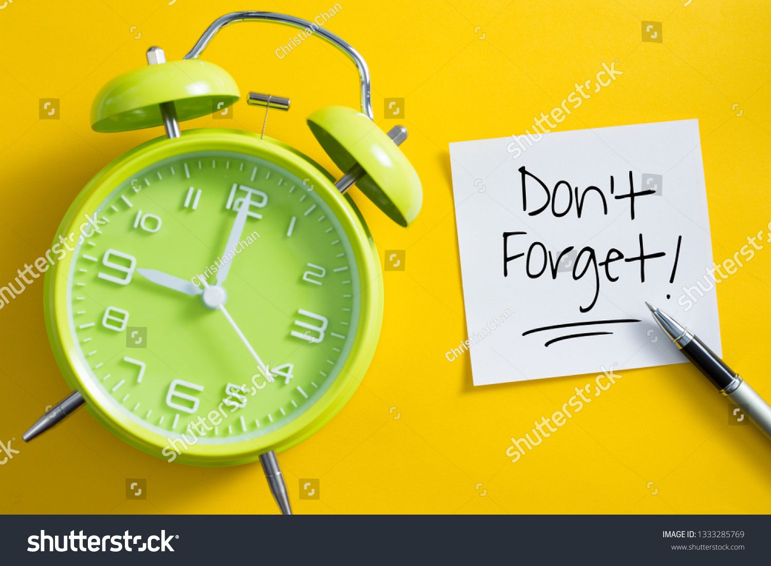 Dont Forget Notice Reminder Words Graphic Stock Photo 1333285769 ...