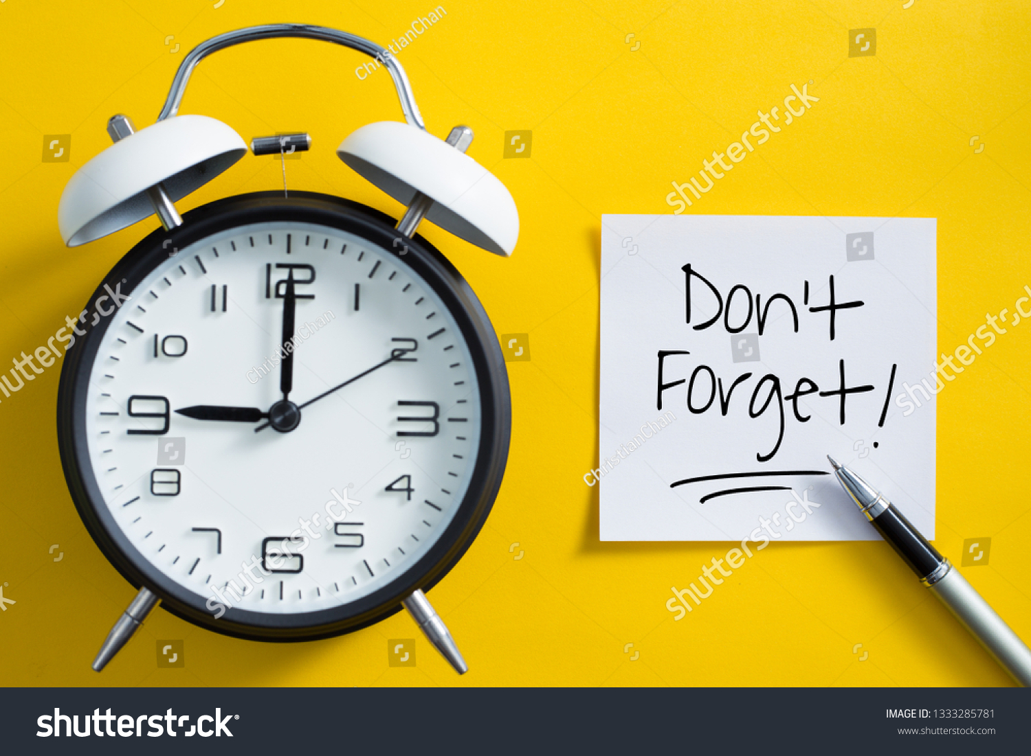 Dont Forget Notice Reminder Words Graphic Stock Photo 1333285781 ...