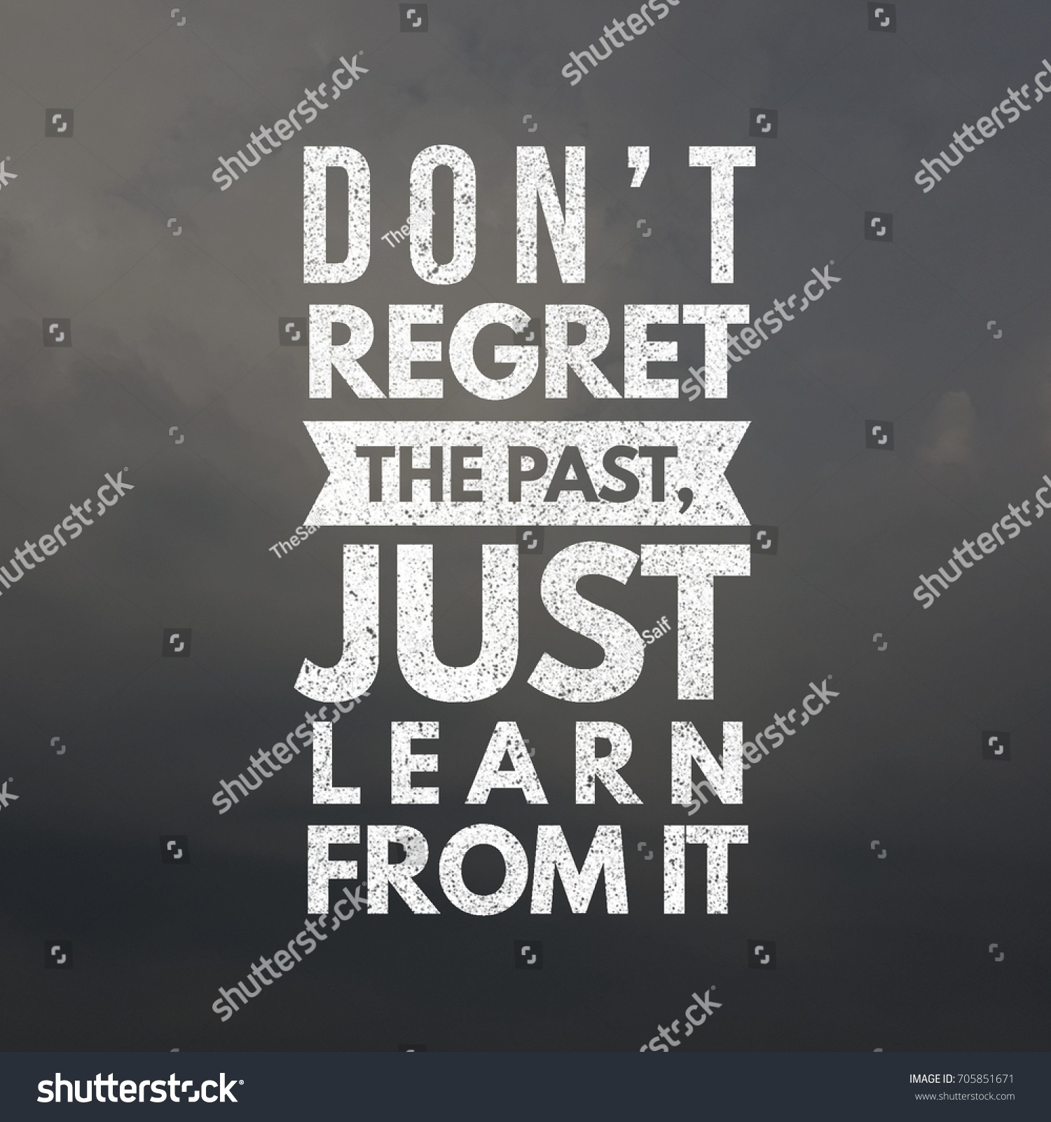 Don t regret the past just learn from it Quote Inspirational and