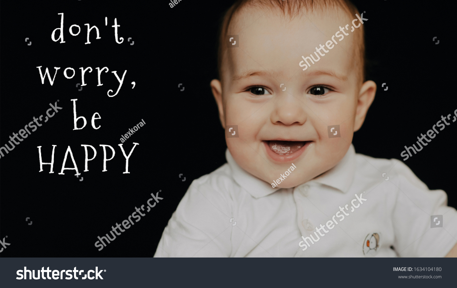 Dont Worry Be Happy Concept Portrait Stock Photo 1634104180 | Shutterstock