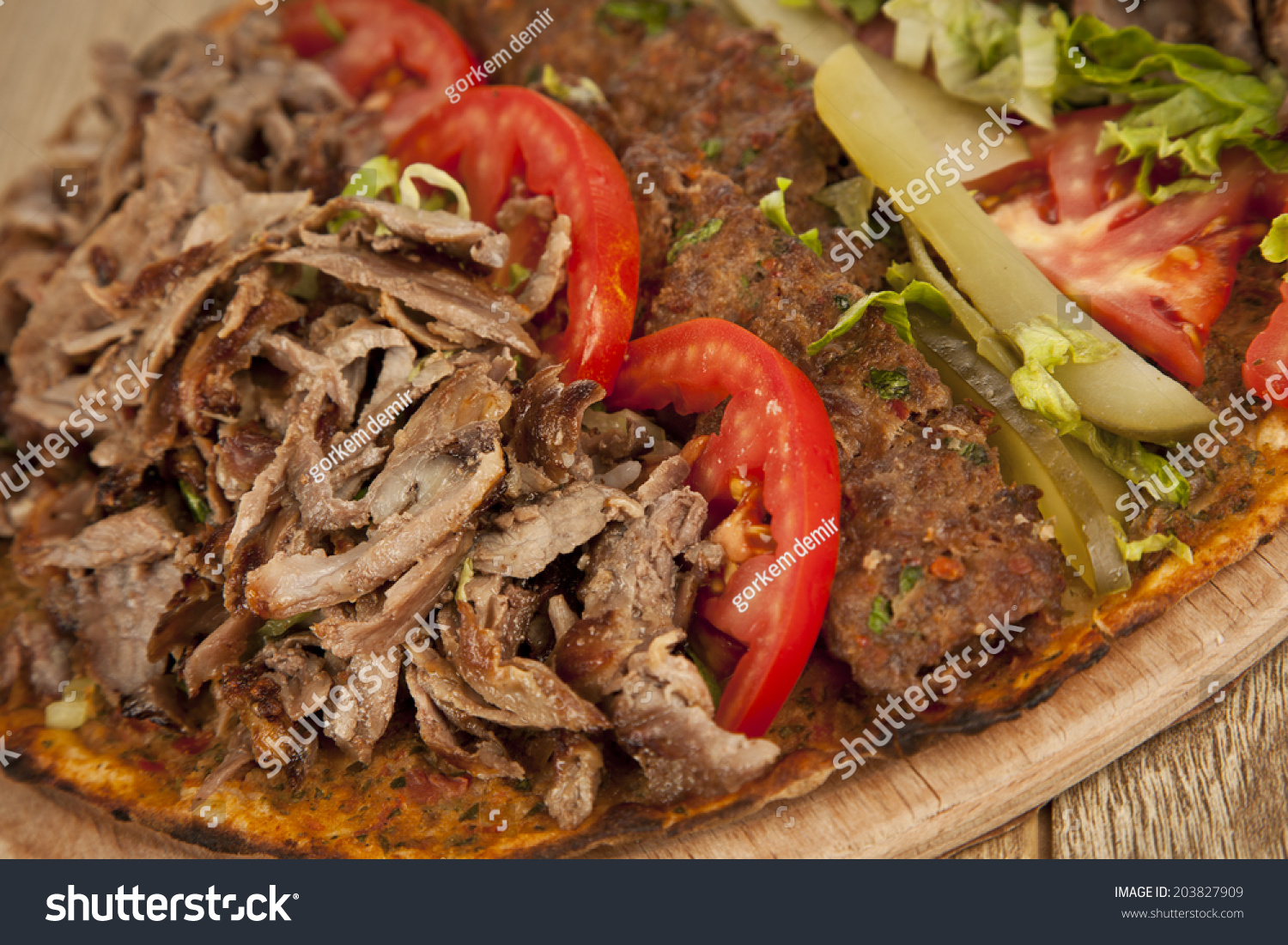 Doner Adana Kebab Lahmacun Turkish Pizza Stock Photo (Edit Now) 203827909