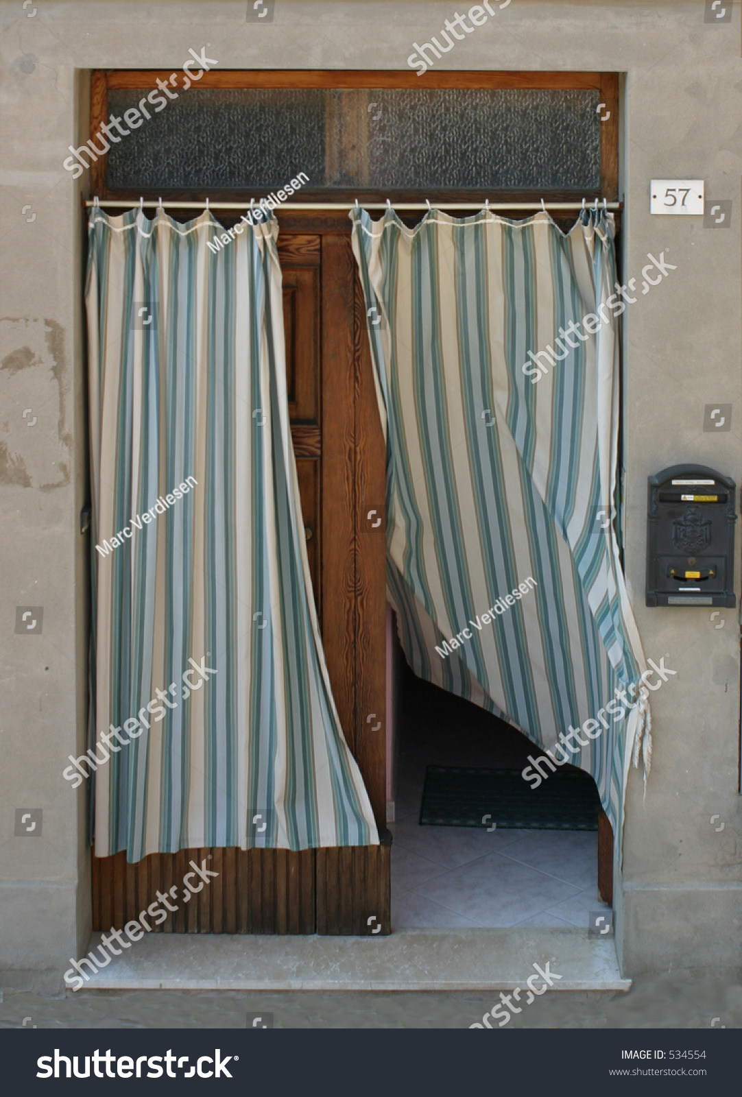Door Flying Curtains Stock Edit Now stock photo door with flying curtains