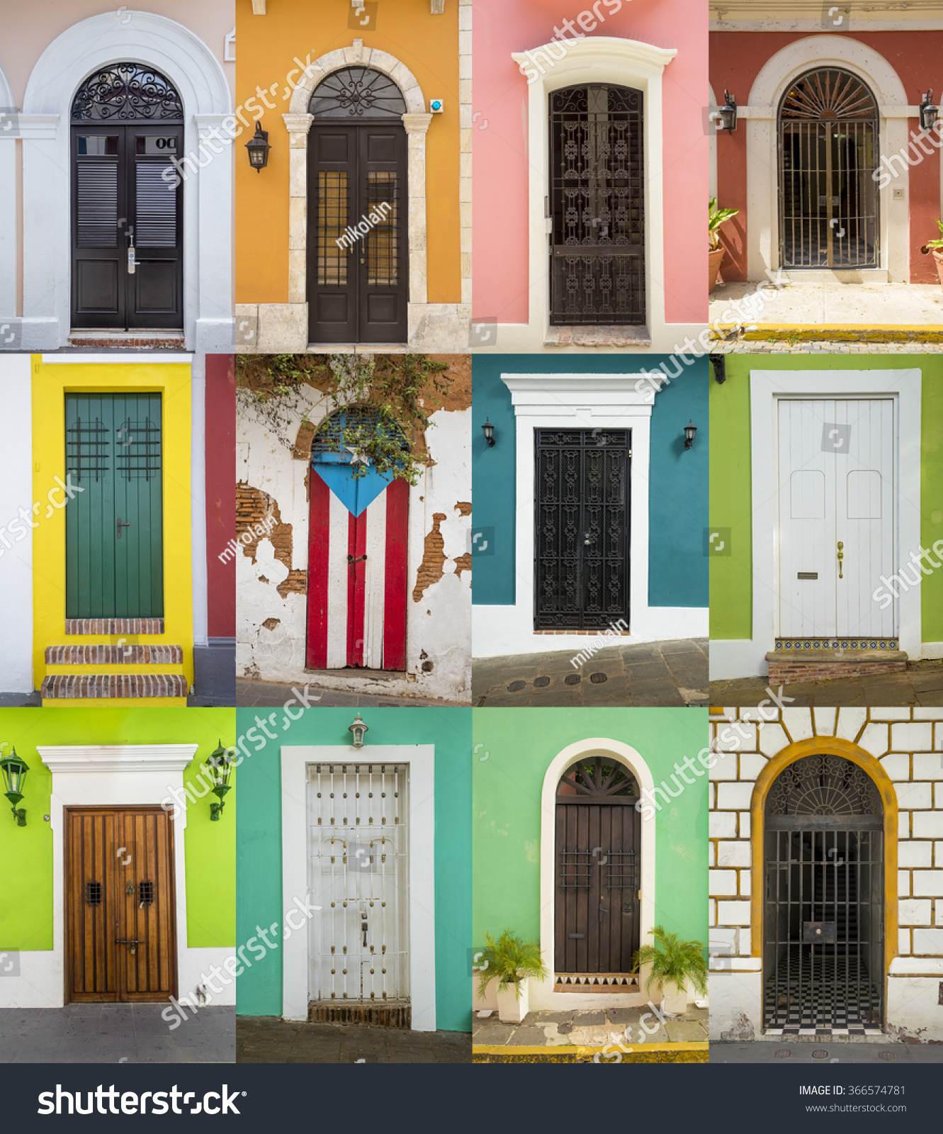 Doors Houses San Juan Puerto Rico Stock Photo Edit Now