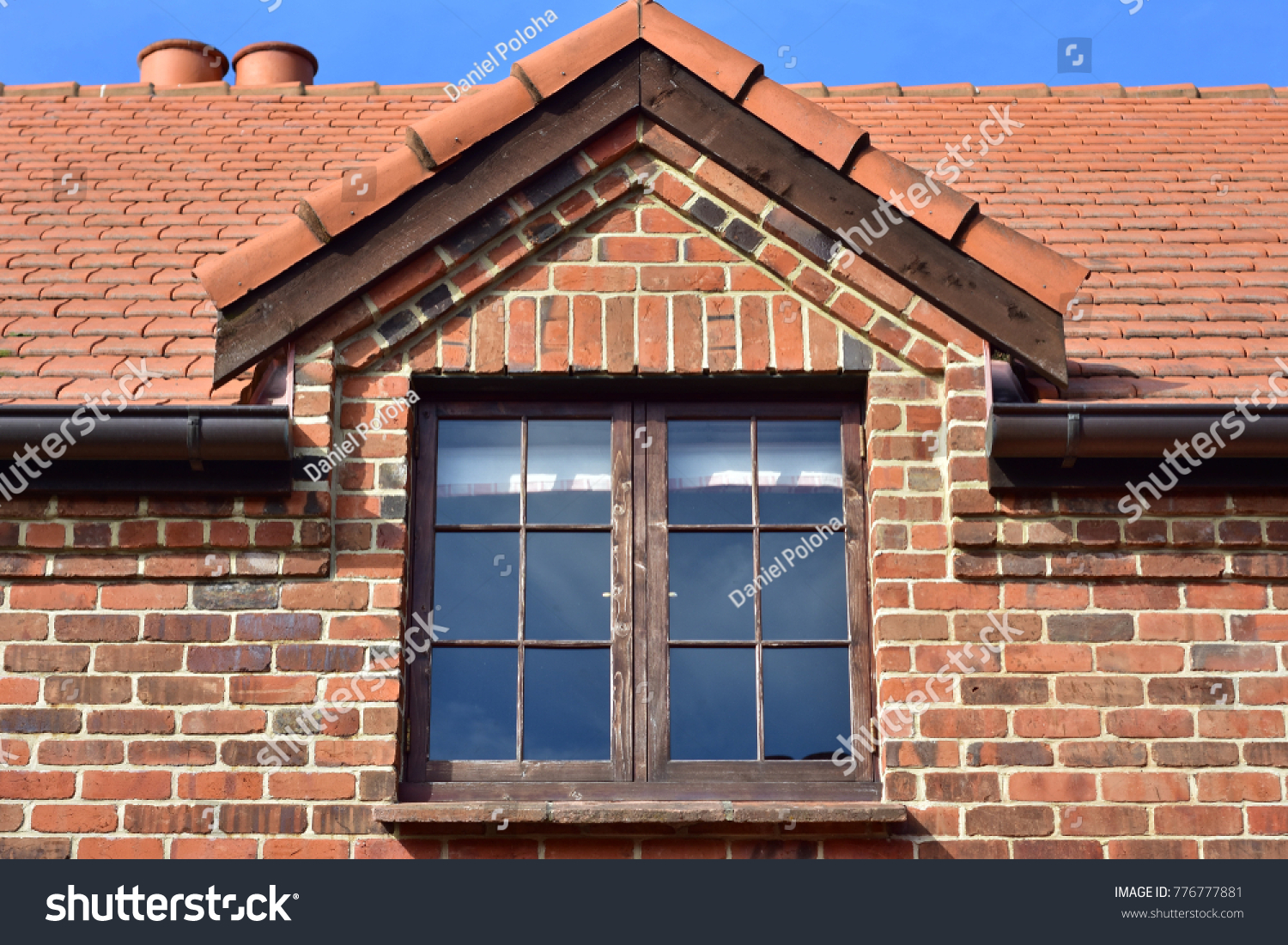 Dormer Window Dark Wooden Frame On Stock Photo Edit Now 776777881