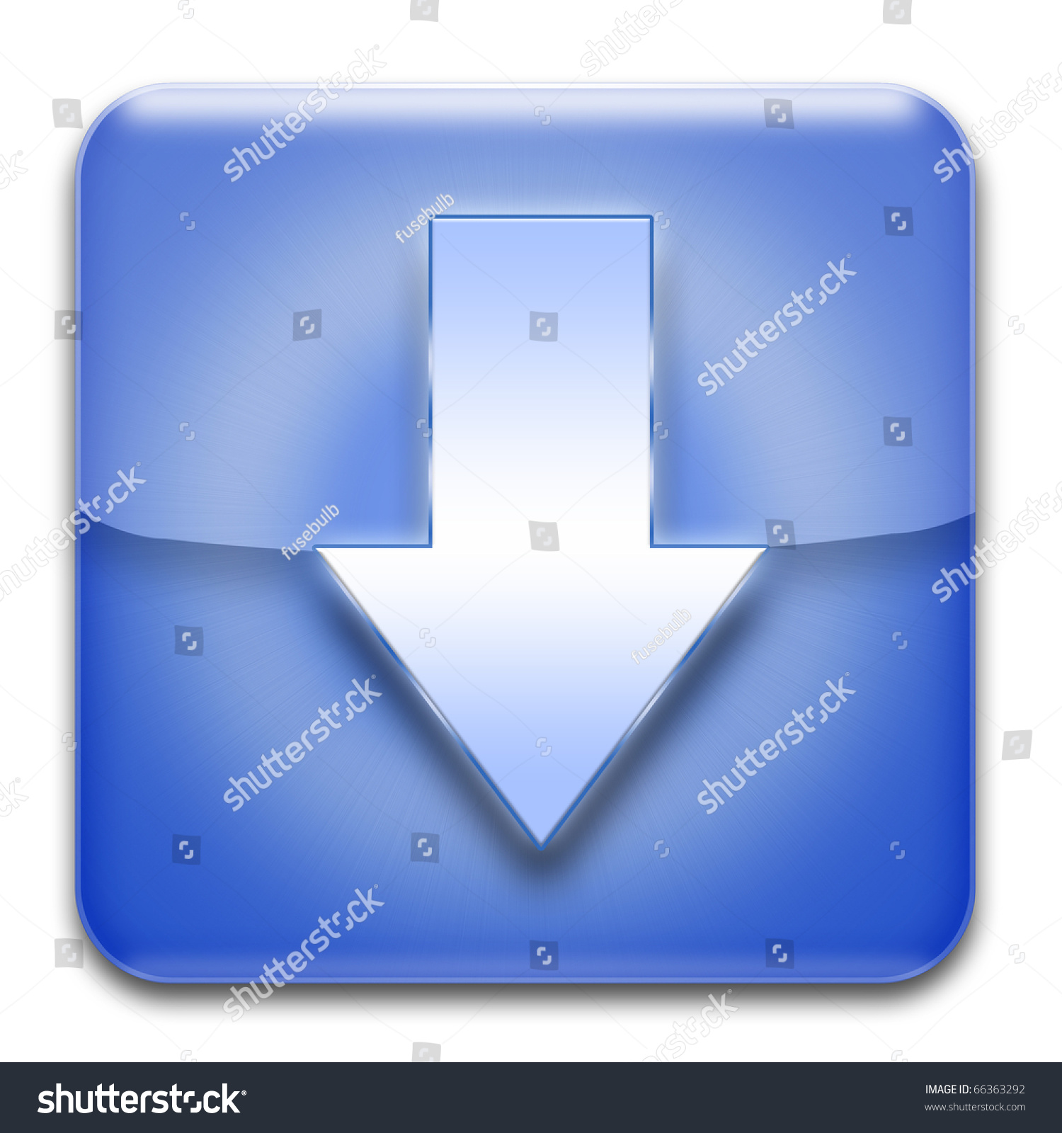 Down Arrow Icon Blue Isolated On White Stock Photo 66363292 : Shutterstock