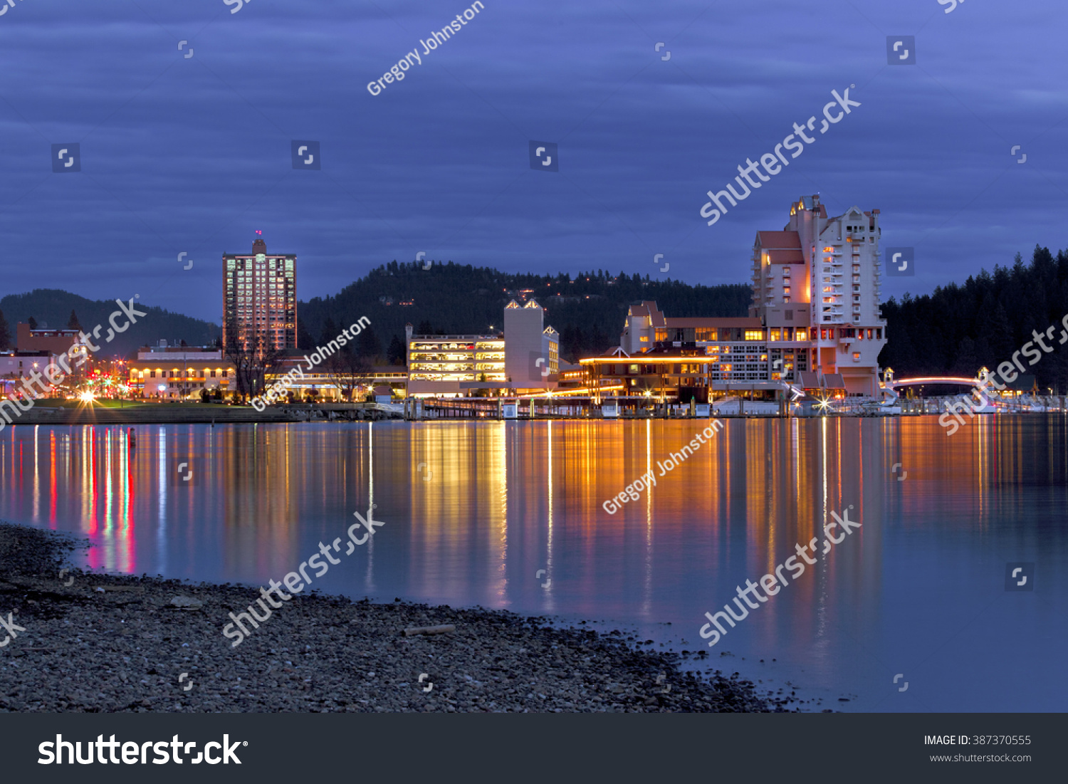 Downtown Coeur Dalene Idaho Evening Stock Photo 387370555 Shutterstock