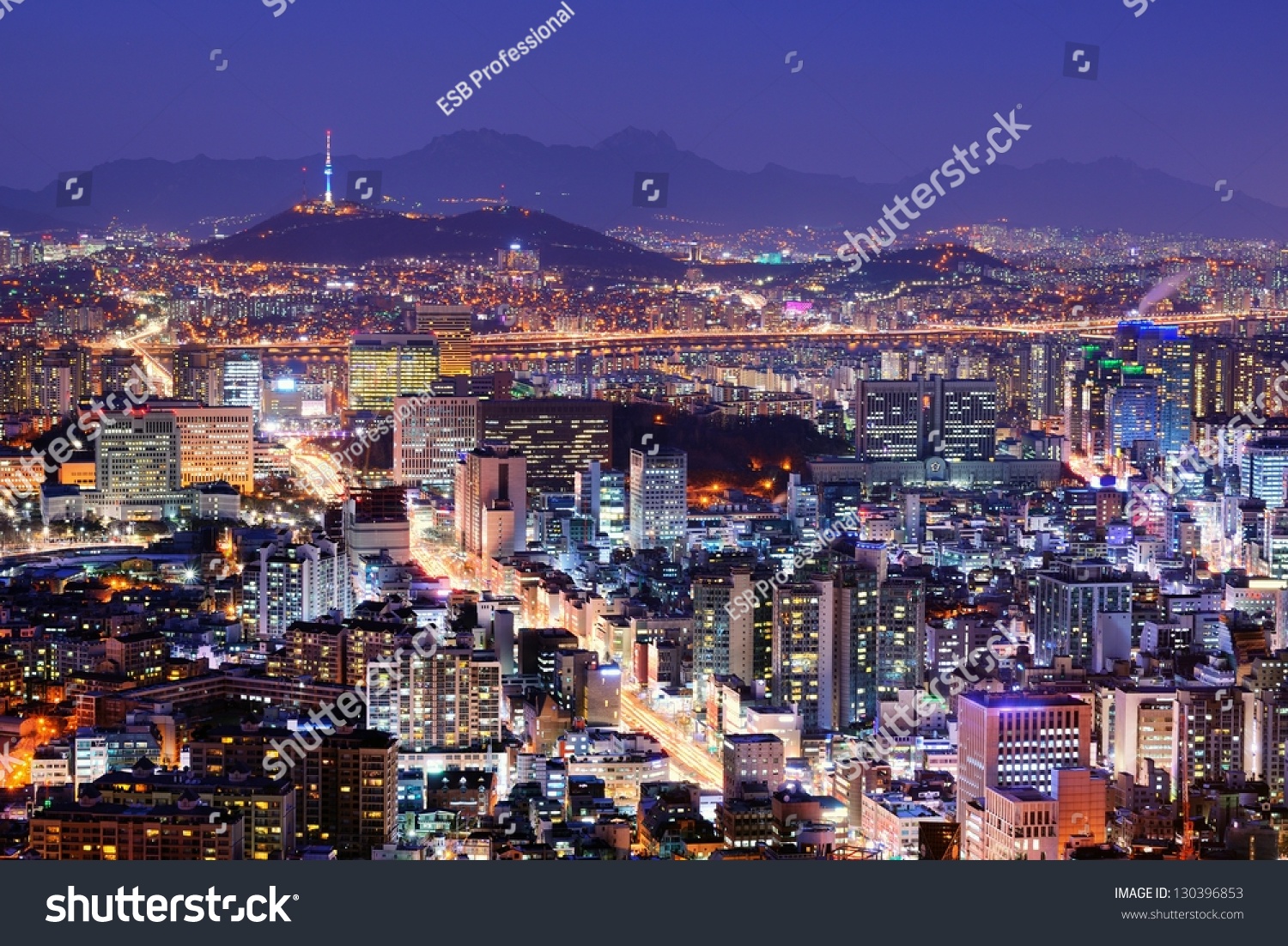 Downtown Skyline Seoul South Korea Seoul Stock Photo 130396853 ...