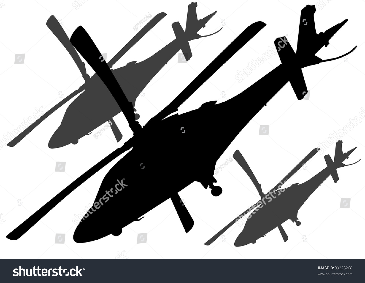 Drawing A Big Military Helicopter Stock Photo 99328268 : Shutterstock