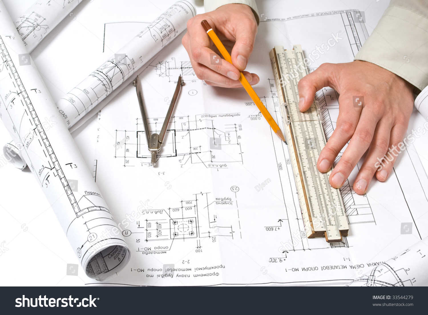 Drawing And Various Tools Stock Photo 33544279 : Shutterstock