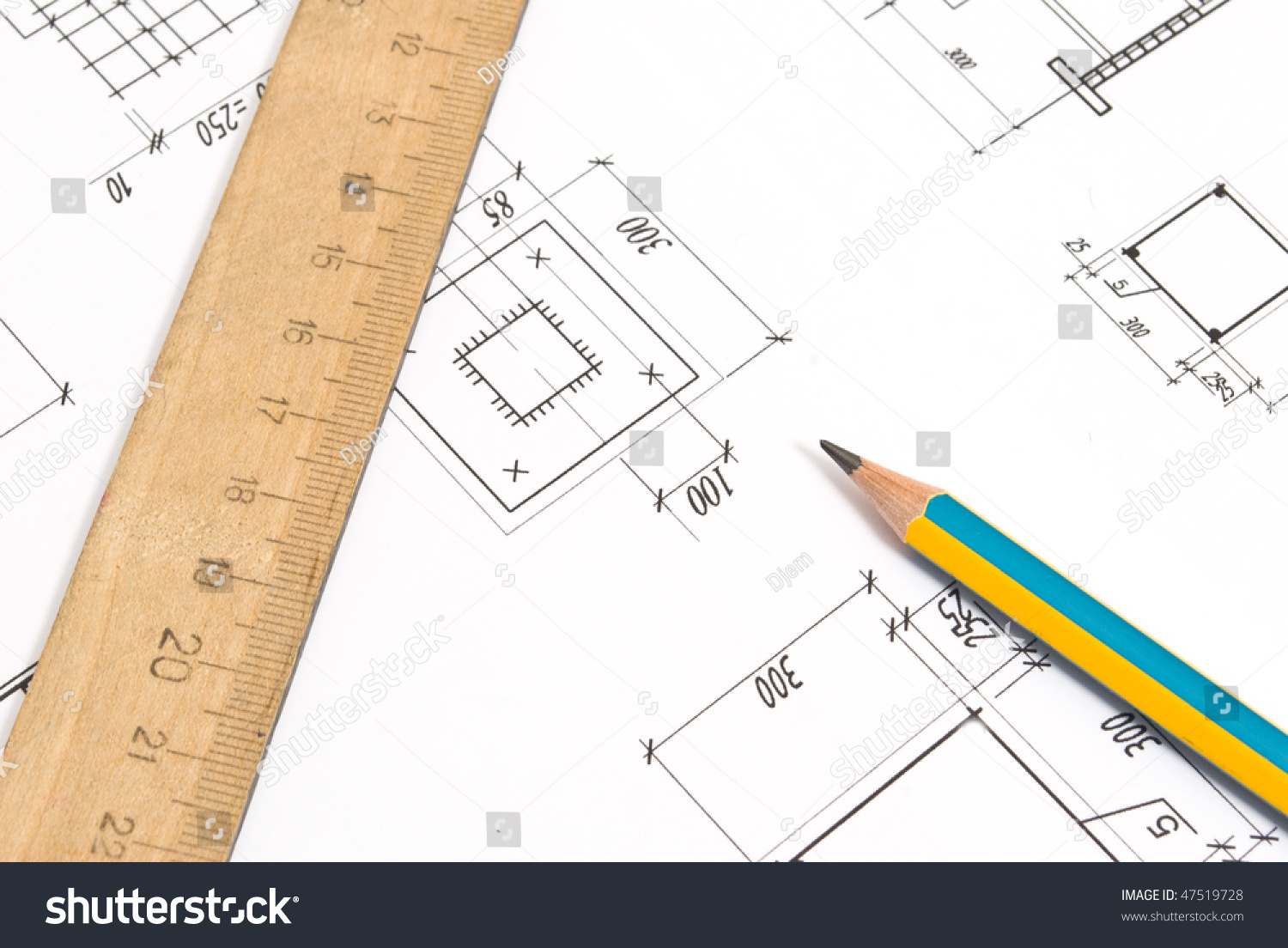 Drawing Various Tools Stock Photo (Edit Now) 47519728