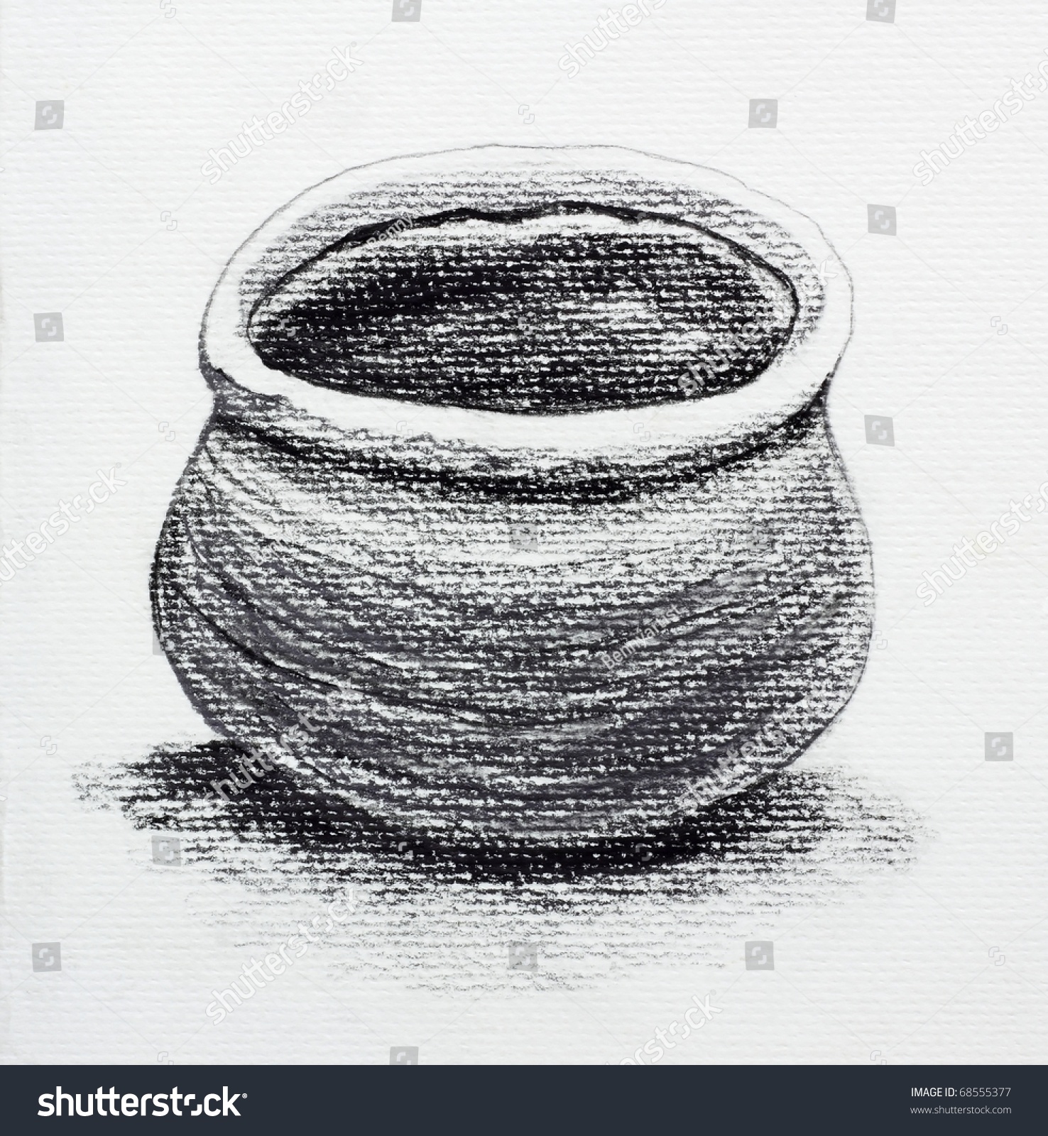 Drawing Clay Pot Photographer Stock Photo 68555377 Shutterstock