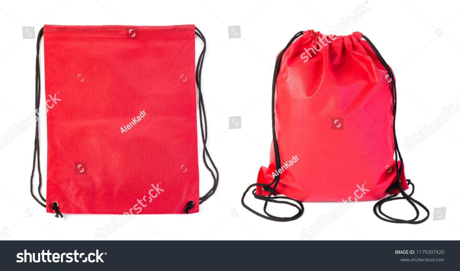 674 Red drawstring bag Images, Stock 