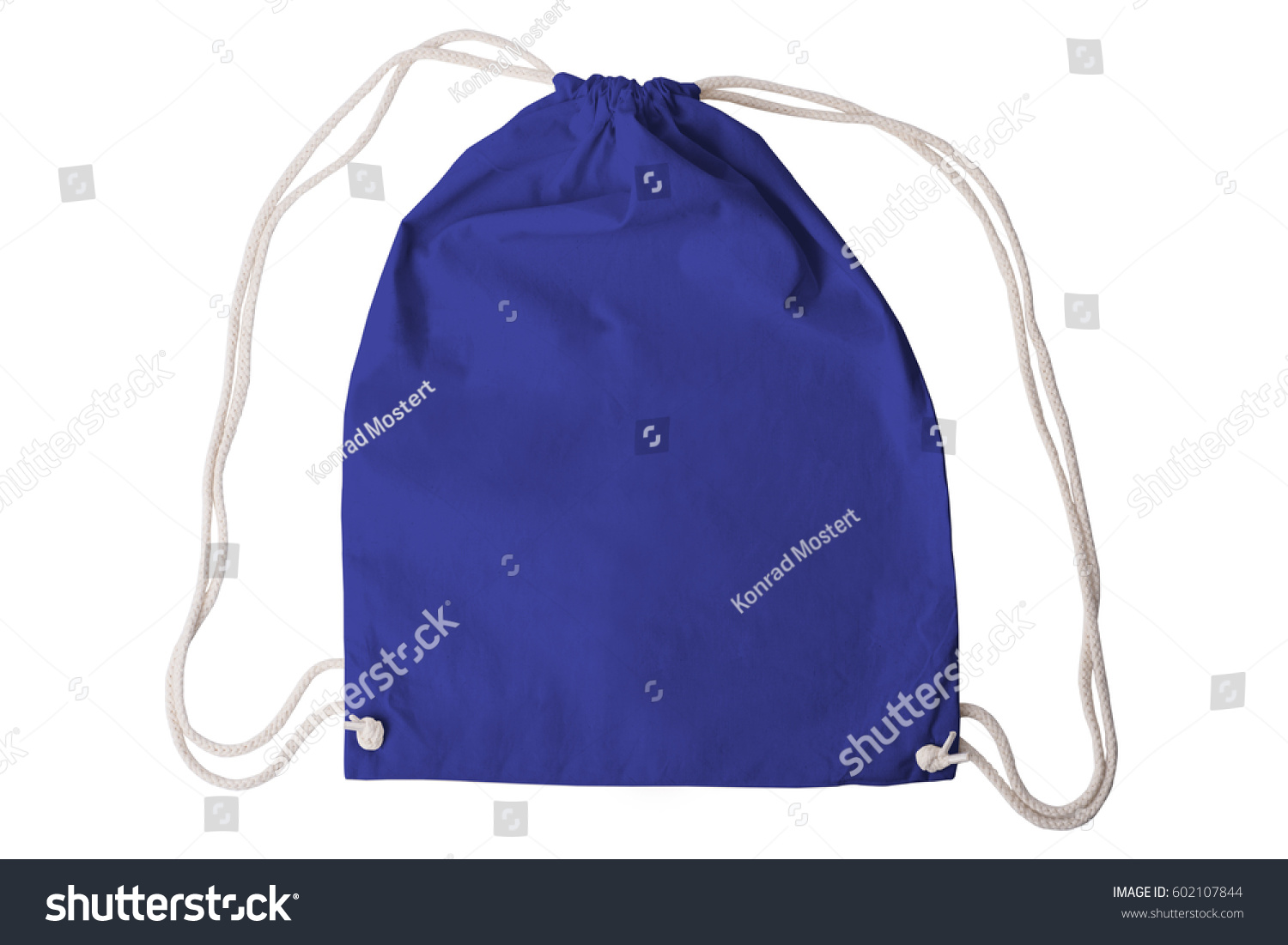 Drawstring Pack Template Dark Blue Isolated Stock Photo 602107844 ...