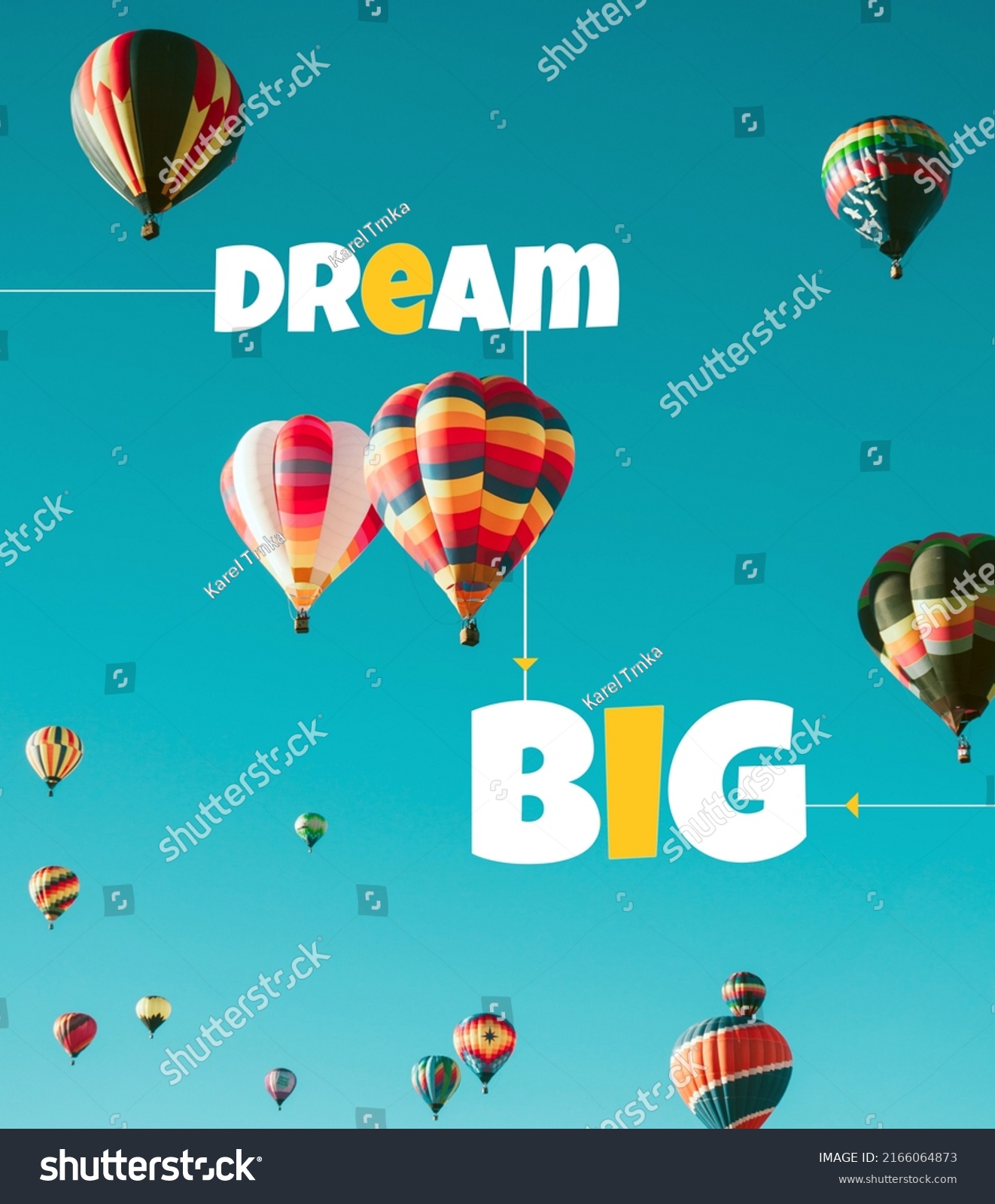 Dream Big Slogan Balloons Blue Sky Stock Photo 2166064873 | Shutterstock