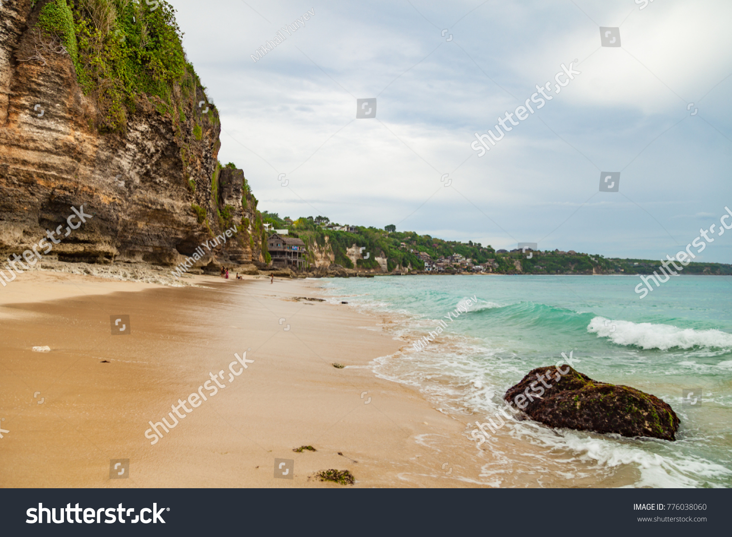 Dreamland Beach Evening Bali Island Indonesia Stock Photo