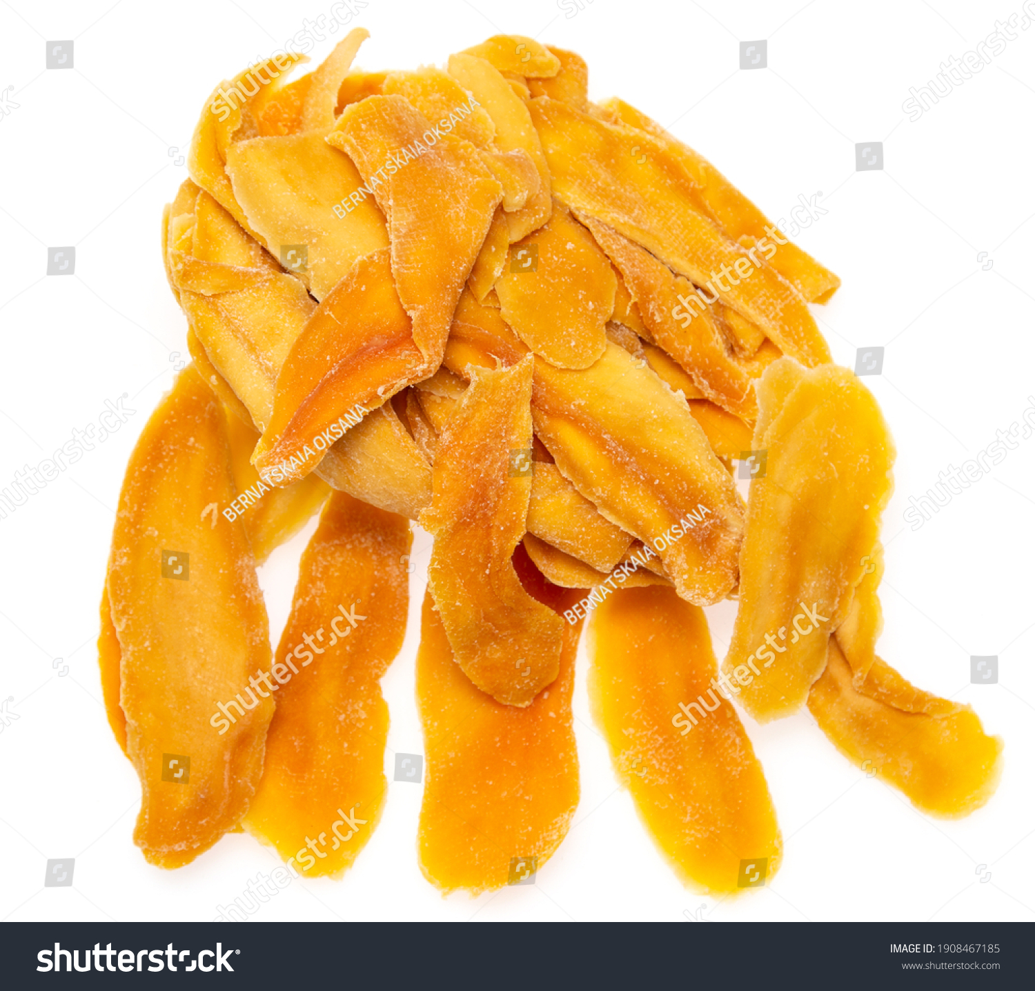 Dried Mango Pulp On White Background Stock Photo (Edit Now) 1908467185