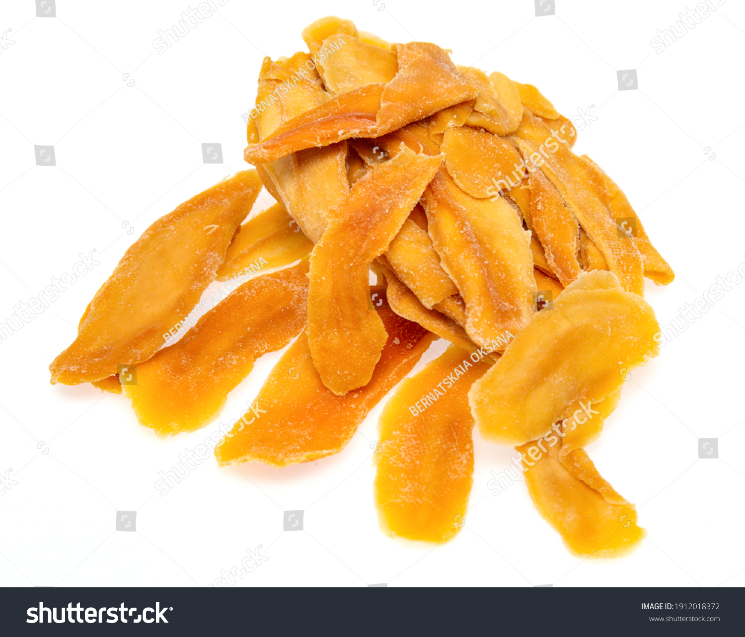 Dried Mango Pulp On White Background Stock Photo 1912018372 | Shutterstock