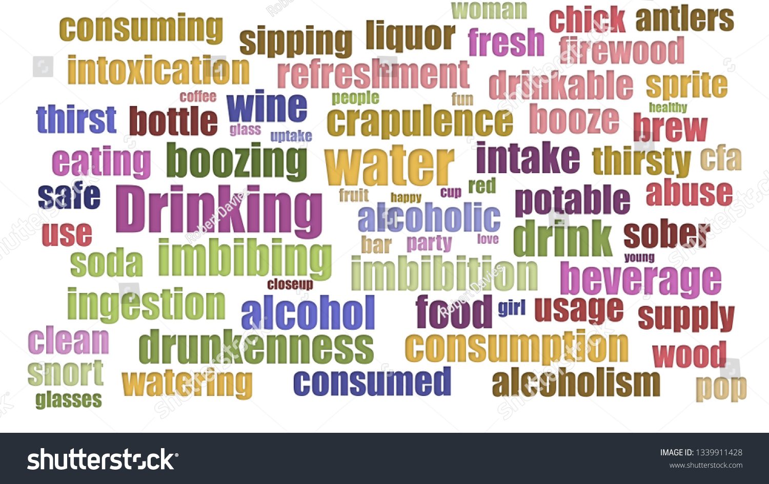 Drinking Tag Cloud Rows Isolated Stock Illustration 1339911428