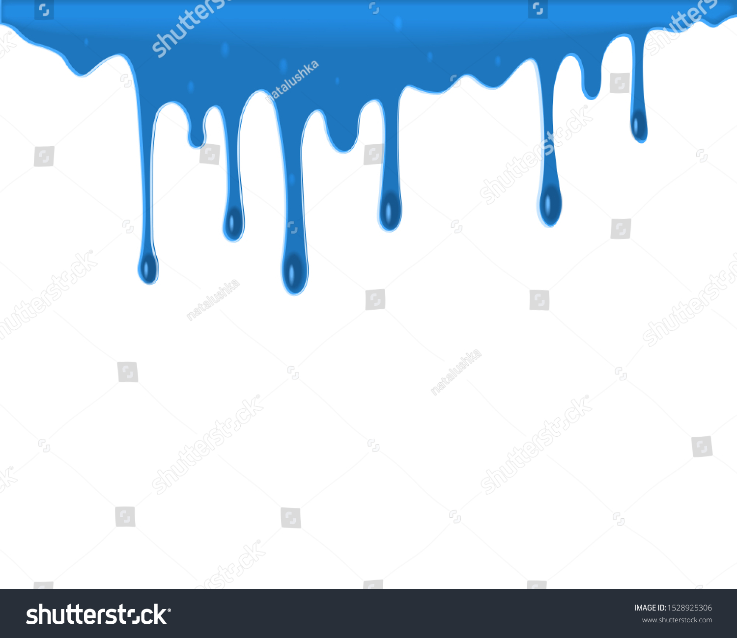 Dripping Blue Slime Blobs Isolated On Stock Illustration 1528925306 ...