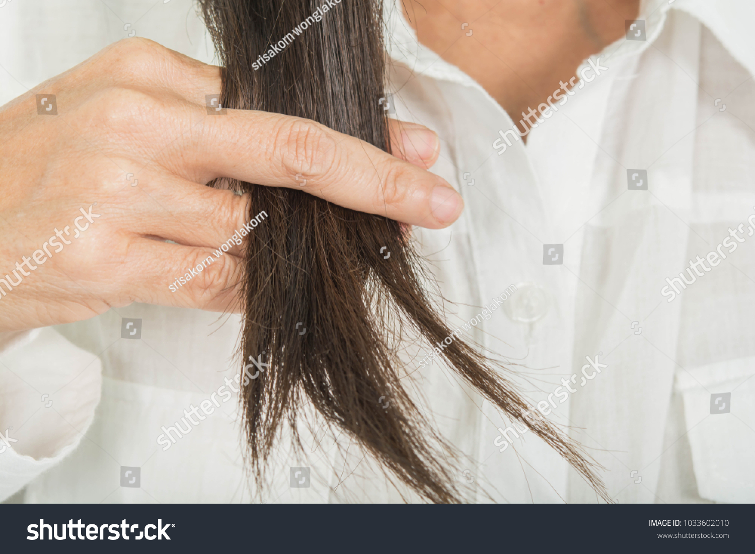 Dry Hair Broken Many Causes Health Stock Photo 1033602010