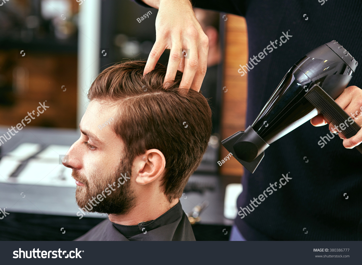 1,453 Man blow drying hair Stock Photos, Images & Photography ...