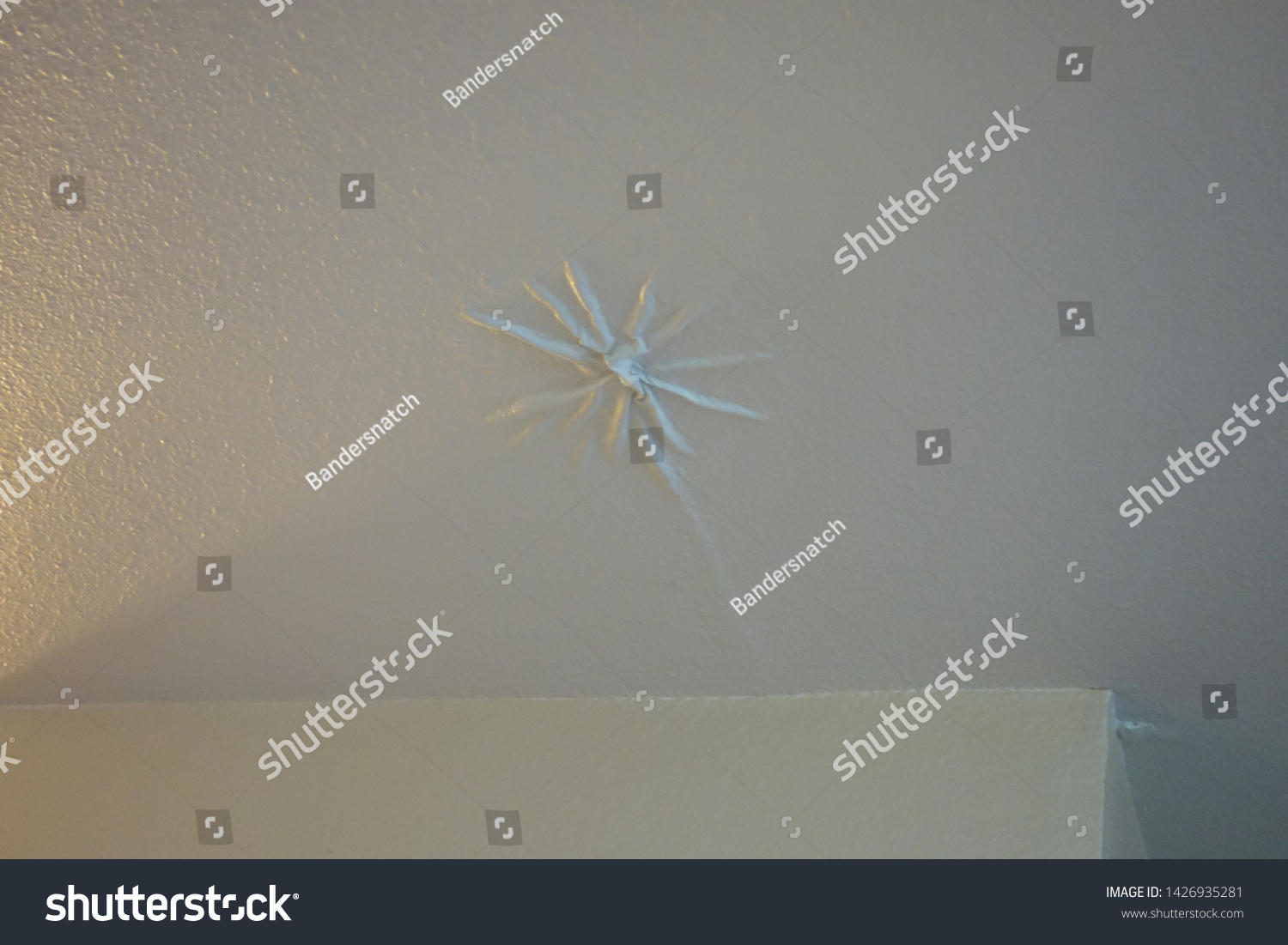 Drywall On Ceiling Signs Water Moisture Stock Photo Edit