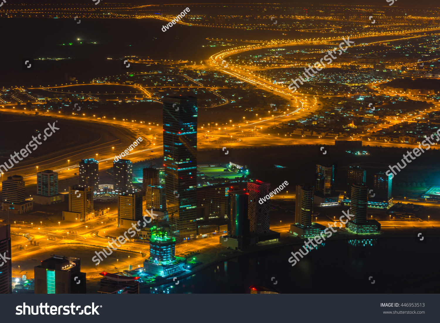 city lights scene