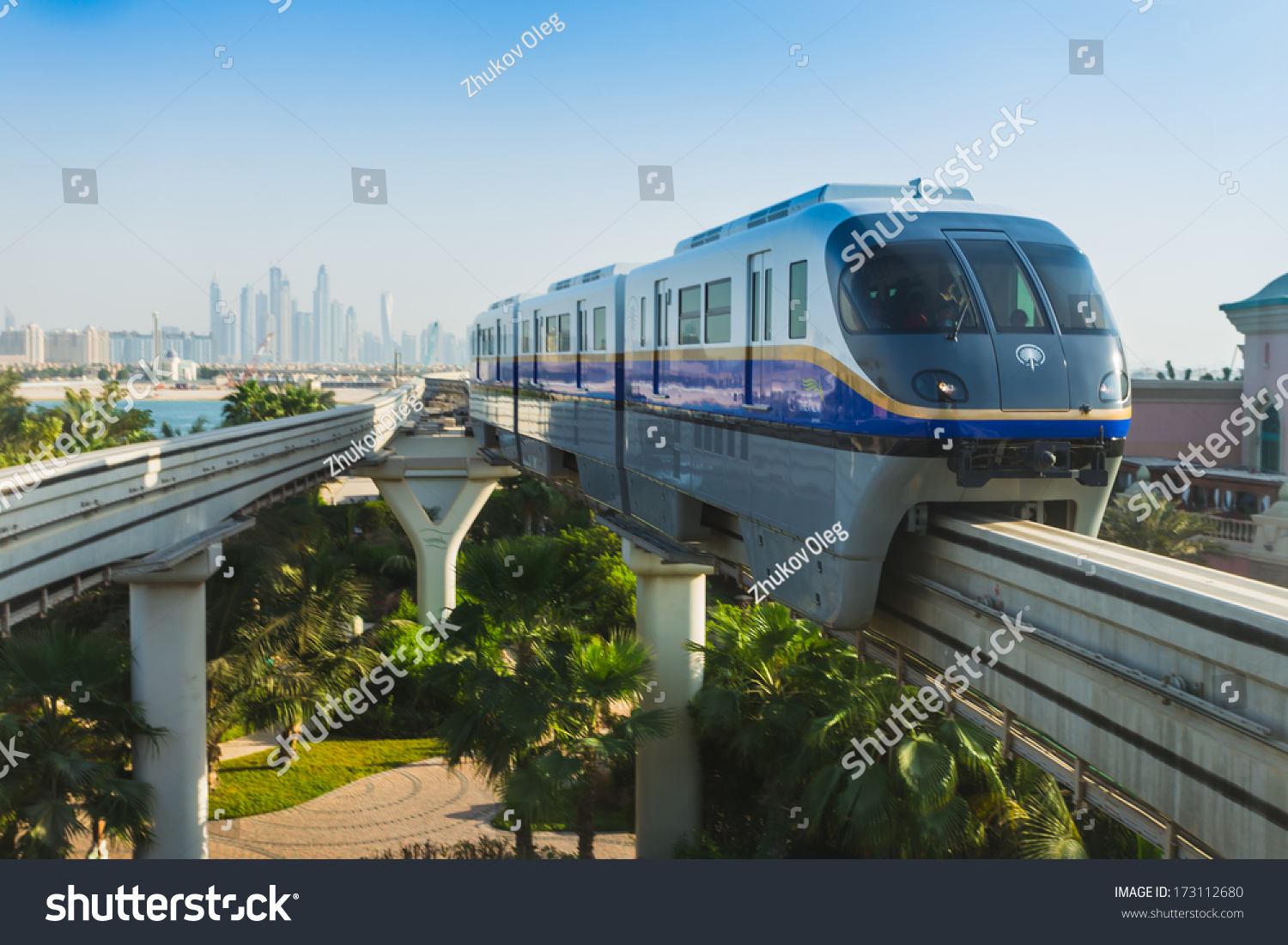 Dubai - November 3: Monorail Station On A Man-Made Island Palm Jumeirah ...