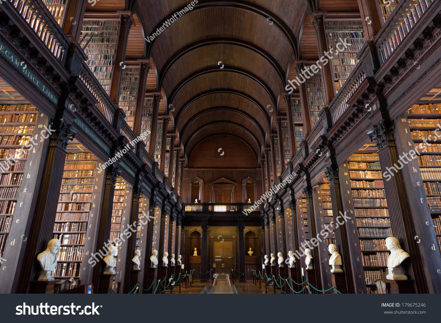 Dublin, Ireland - Feb 15: The Long Room In The Trinity College Library ...