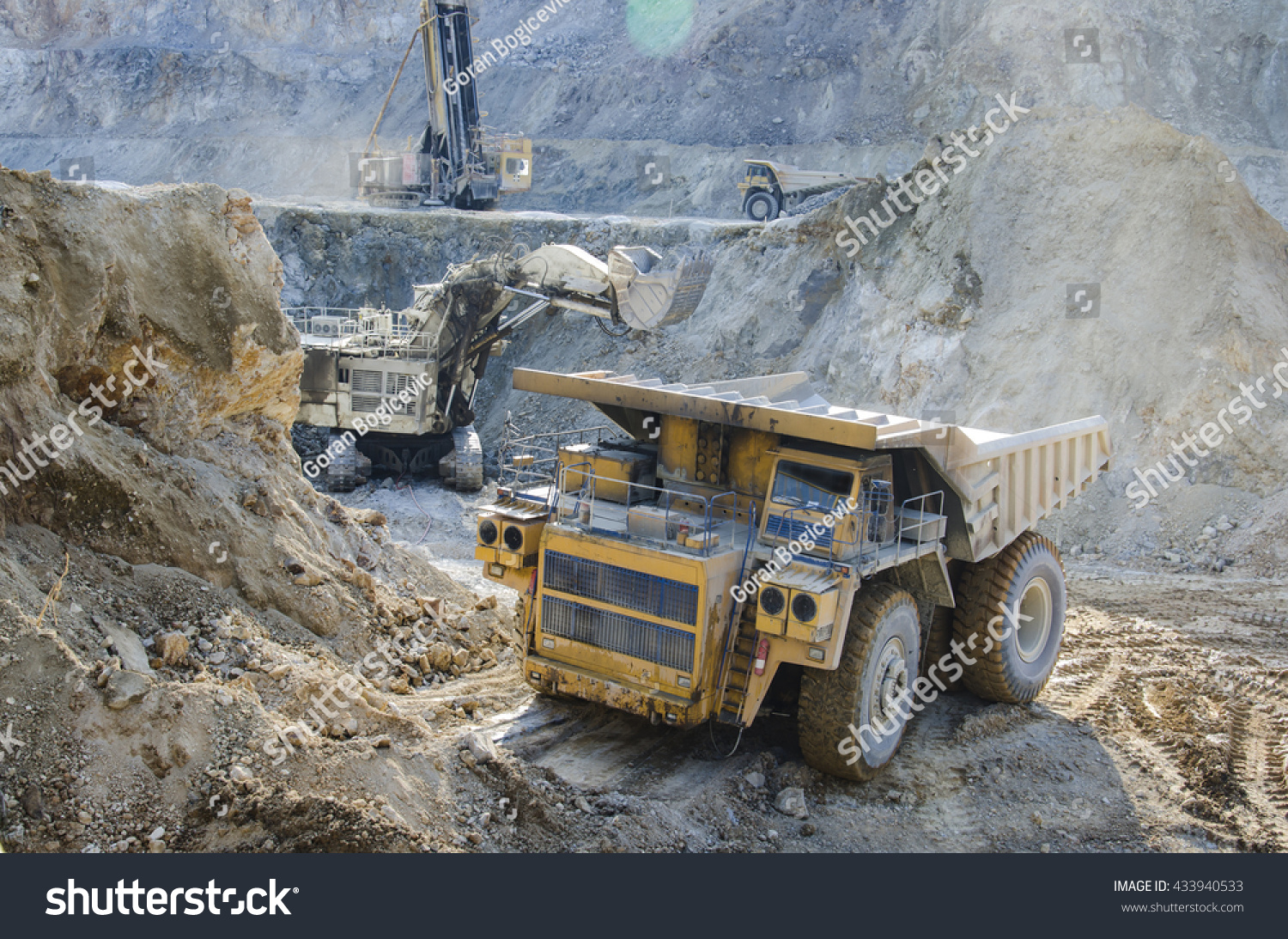 Dump Truck In The Open Pit Mine Stock Photo 433940533 : Shutterstock