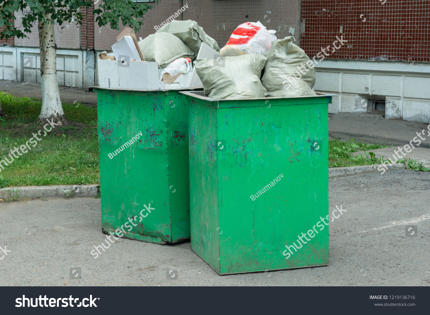 Dumpsters Being Full Garbage Stock Photo 1219136716 | Shutterstock