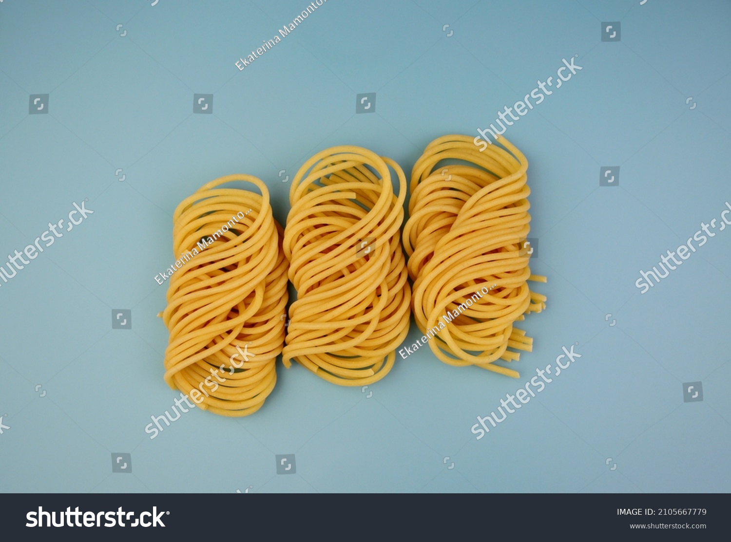 Durum Wheat Pasta Beautifully Rolled Into Stock Photo (Edit Now) 2105667779