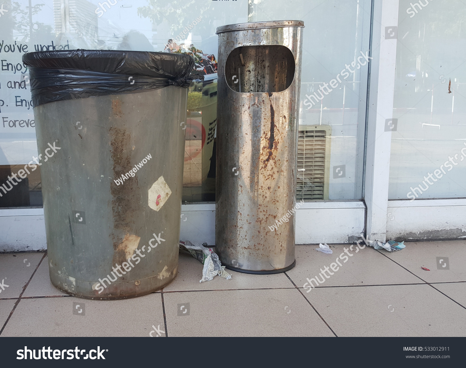 big steel dustbin