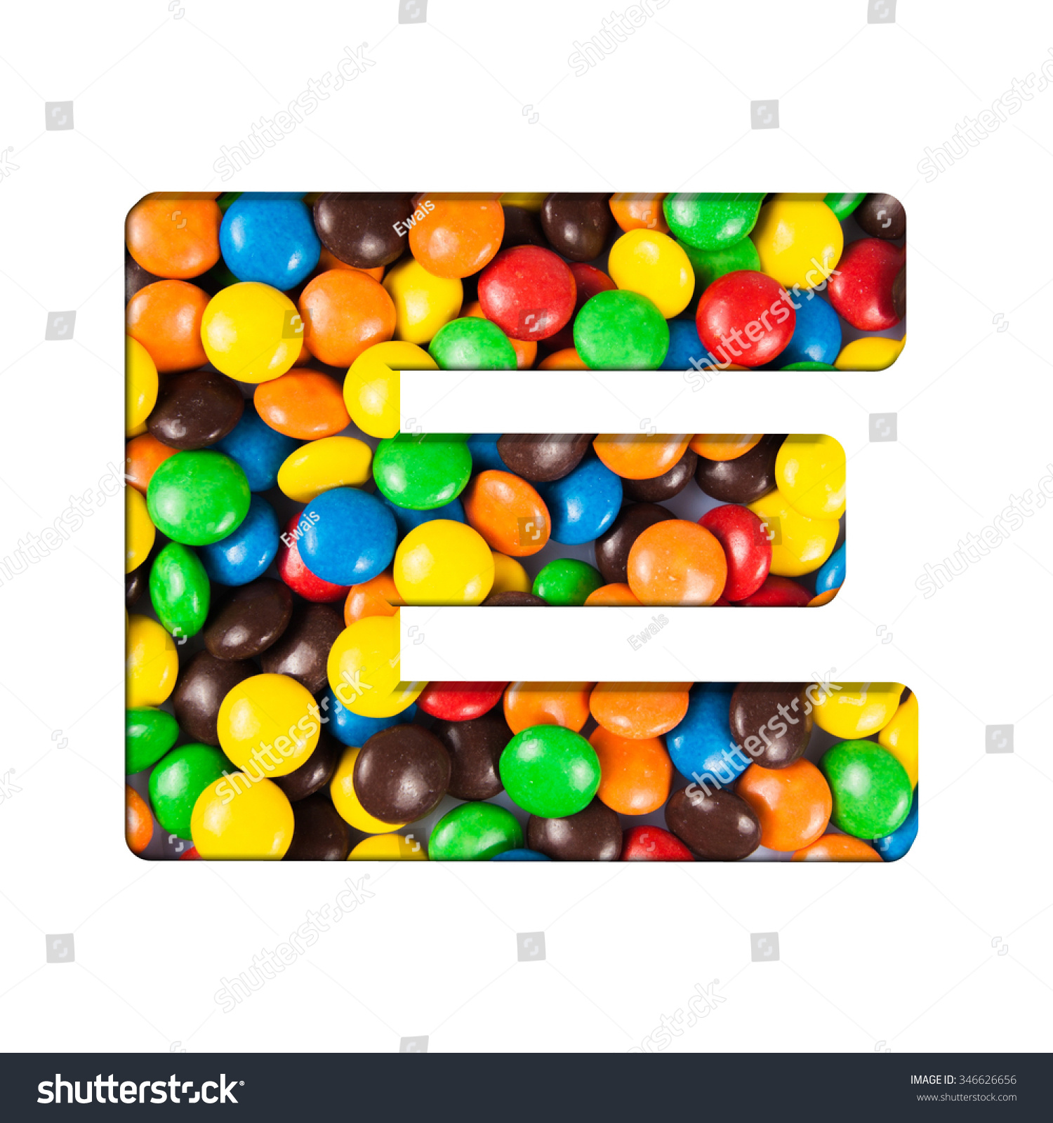 E Letter Alphabet Made Candy Letters Stock Photo 346626656 - Shutterstock