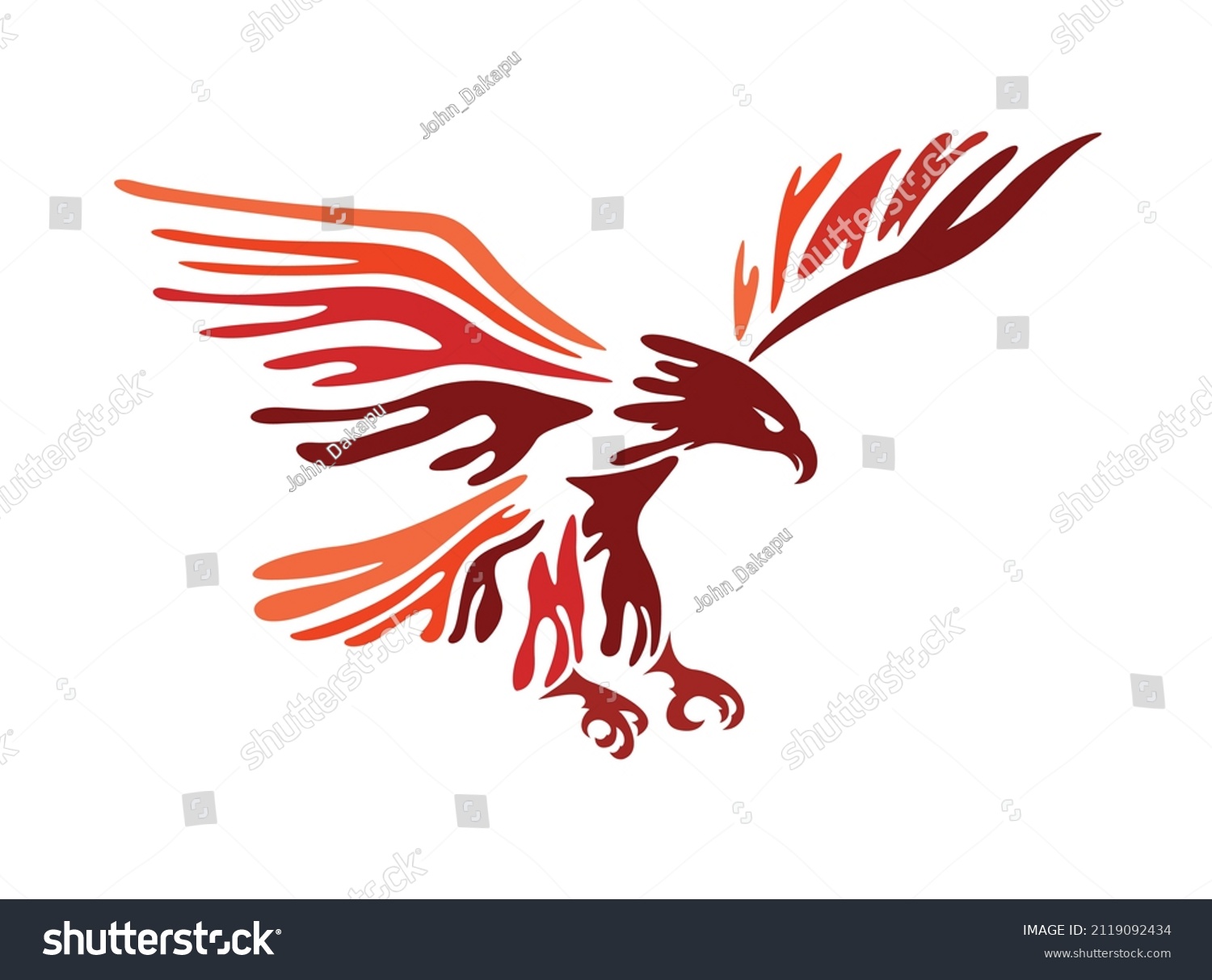 Eagle Symbol Emblem Design Attacking Eagle Stock Illustration ...