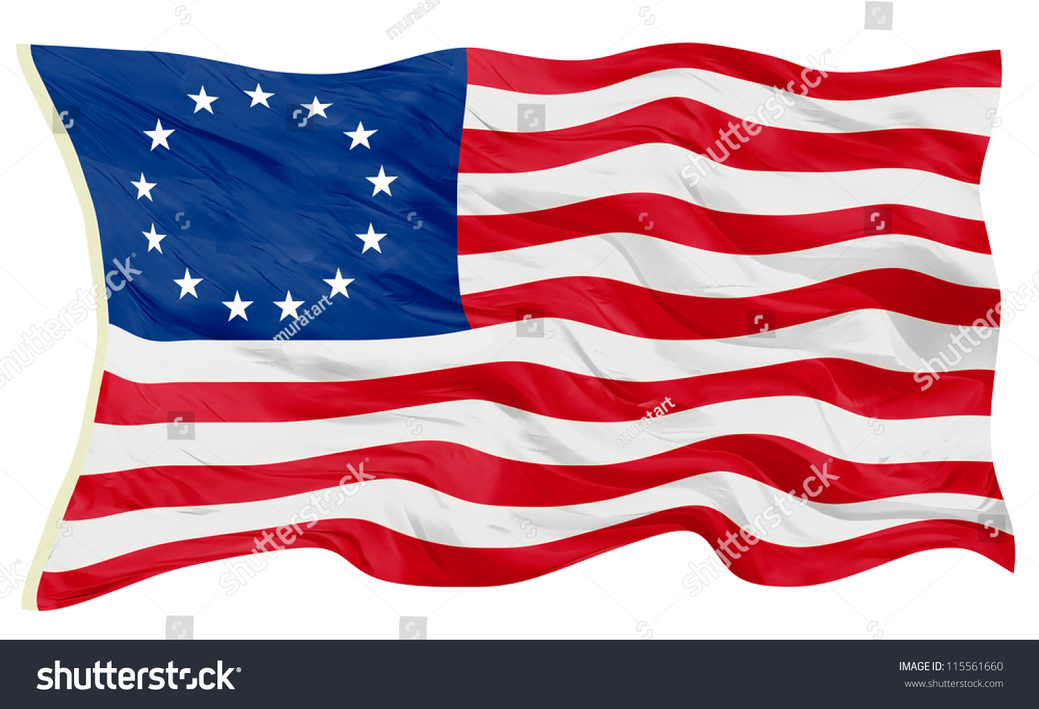 Early American Flag Stock Photo 115561660 : Shutterstock