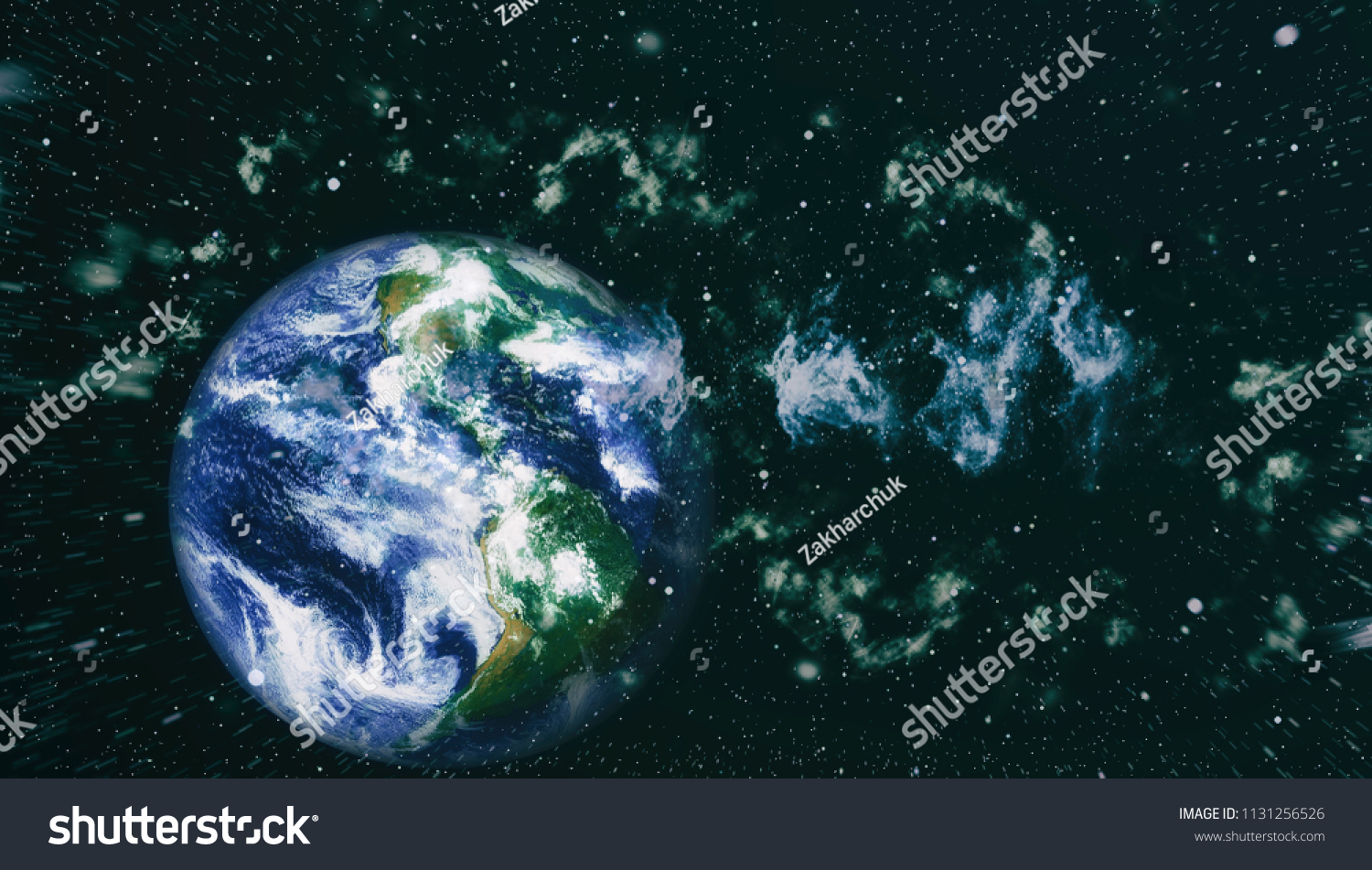 Earth Outer Space Collage Abstract Wallpaper Stock Photo Edit Now