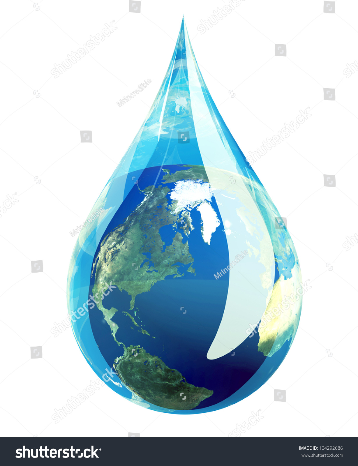 Earth Water Drop. Elements Of This Image Furnished By Nasa. Stock Photo ...