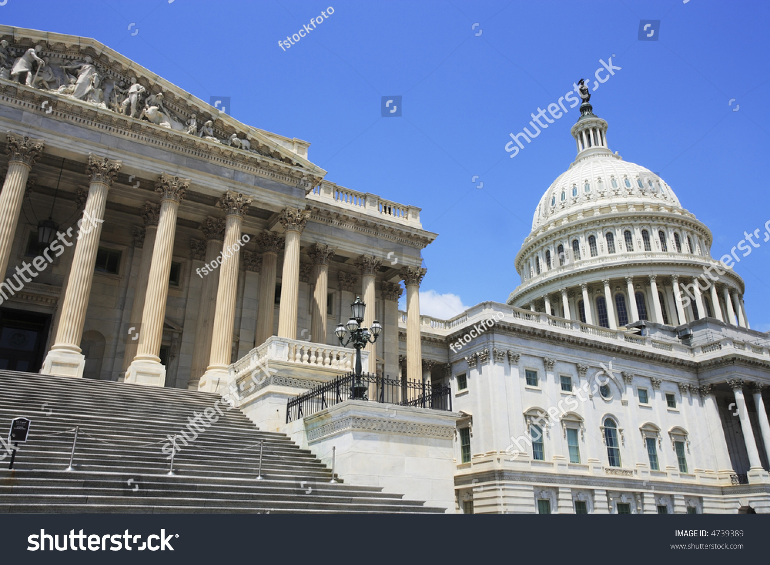 East Side View Of The United States Capitol Building. Stock Photo ...