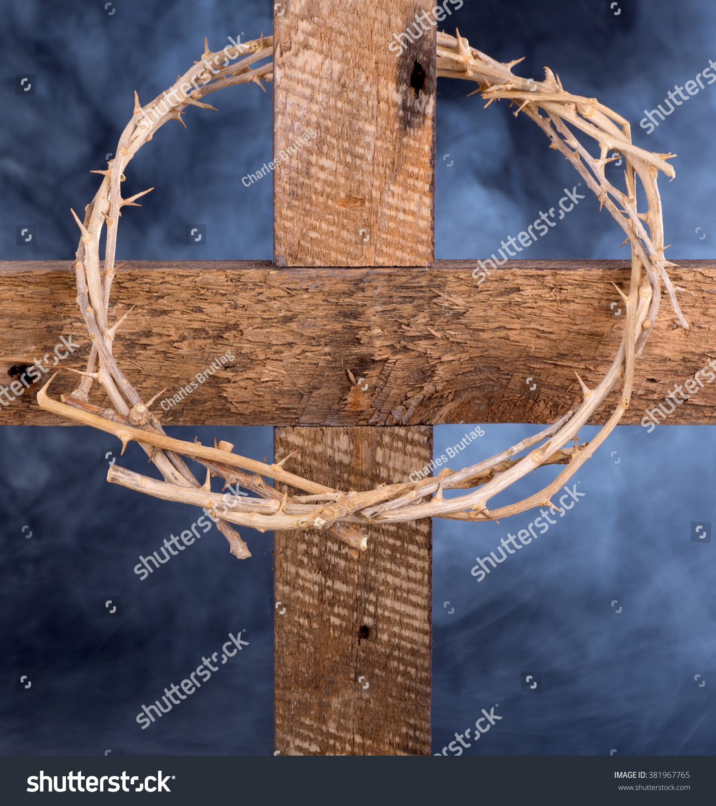 Easter Crown Thorns Cross On Absrtact Stock Photo 381967765 - Shutterstock