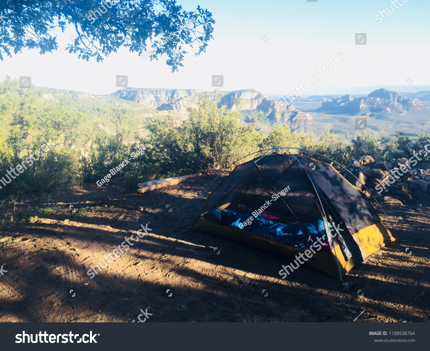 Edge World Tent Camping Overlooking Sedona Stock Photo Edit Now Edge World Tent Camping Overlooking Sedona Stock Photo Edit Now