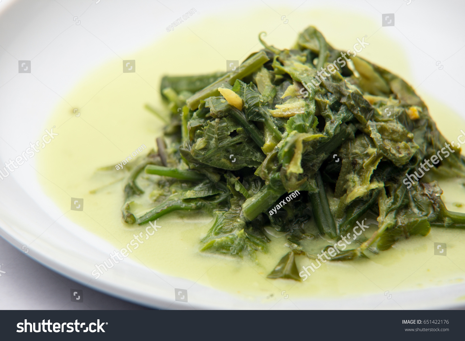 Edible Bracken Cooked Malay Cooking Style Stock Photo Edit Now 651422176