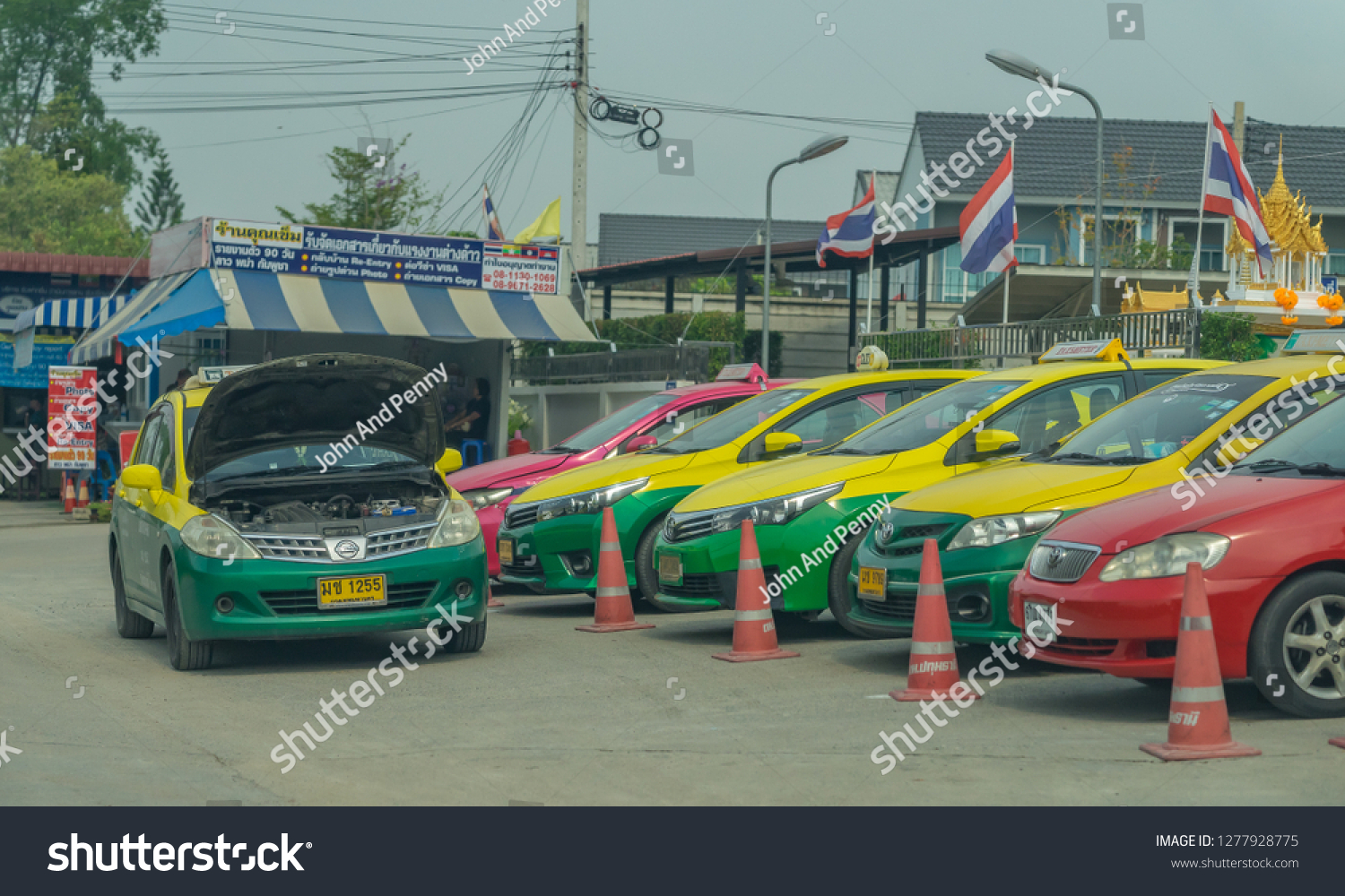 Editorial Use Only Fleet Taxis Parked Stock Photo Edit Now