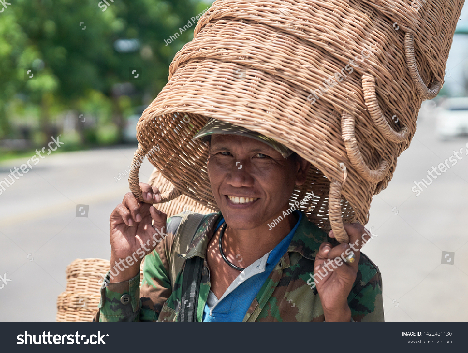 Editorial Use Only Happy Street Vendor Stock Photo Edit Now 1422421130