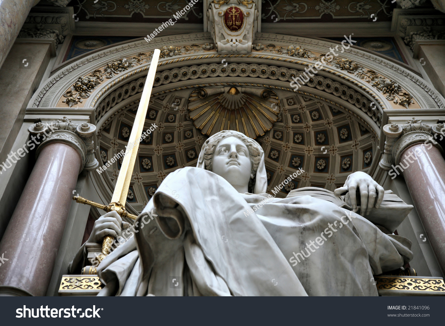 Editorial Use Only Lady Justice Wielding Stock Photo 21841096
